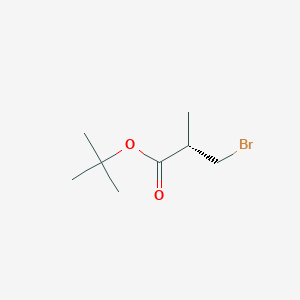 molecular formula C8H15BrO2 B13114894 tert-Butyl(S)-3-bromo-2-methylpropanoate 