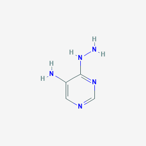 molecular formula C4H7N5 B13114896 4-Hydrazinylpyrimidin-5-amine 