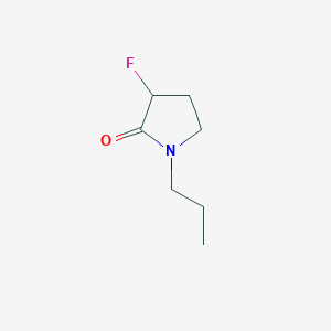 molecular formula C7H12FNO B13114928 3-Fluoro-1-propylpyrrolidin-2-one 