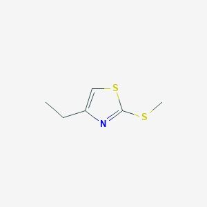 molecular formula C6H9NS2 B13114930 4-Ethyl-2-(methylthio)thiazole 