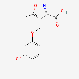 molecular formula C13H13NO5 B1311498 4-[(3-甲氧基苯氧基)甲基]-5-甲基异恶唑-3-羧酸 CAS No. 905808-61-9