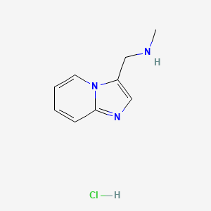 molecular formula C9H12ClN3 B13114987 1-(Imidazo[1,2-a]pyridin-3-yl)-N-methylmethanaminehydrochloride 