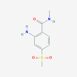 molecular formula C9H12N2O3S B13115002 2-amino-N-methyl-4-(methylsulfonyl)benzamide 