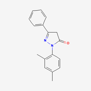 molecular formula C17H16N2O B1311506 1-(2,4-二甲基苯基)-3-苯基-1H-吡唑-5(4H)-酮 CAS No. 1003751-09-4