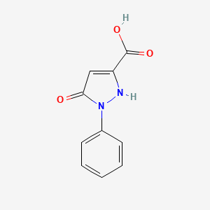 molecular formula C10H8N2O3 B1311522 5-oxo-1-phenyl-2,5-dihydro-1H-pyrazole-3-carboxylic acid CAS No. 49597-17-3