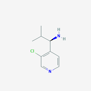 molecular formula C9H13ClN2 B13115230 (R)-1-(3-Chloropyridin-4-yl)-2-methylpropan-1-amine 