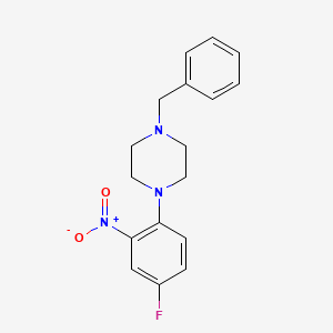 molecular formula C17H18FN3O2 B1311524 2-(4-Benzylpiperazin-1-yl)-5-fluoronitrobenzene 