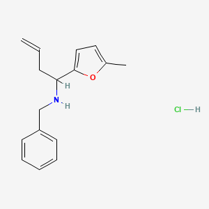 B1311526 Benzyl-[1-(5-methyl-furan-2-YL)-but-3-enyl]-amine hydrochloride CAS No. 1052536-24-9