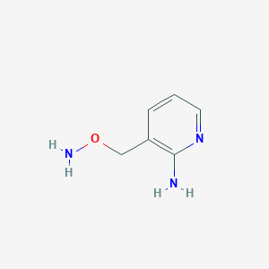 molecular formula C6H9N3O B13115296 3-((Aminooxy)methyl)pyridin-2-amine 
