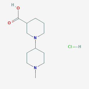 molecular formula C12H23ClN2O2 B1311530 1'-Methyl-[1,4']bipiperidinyl-3-carboxylic acidhydrochloride CAS No. 1052527-10-2