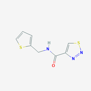 molecular formula C8H7N3OS2 B13115316 N-(thiophen-2-ylmethyl)-1,2,3-thiadiazole-4-carboxamide 