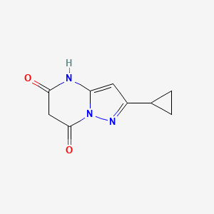 molecular formula C9H9N3O2 B13115435 2-Cyclopropylpyrazolo[1,5-a]pyrimidine-5,7(4H,6H)-dione 