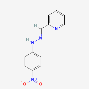 molecular formula C12H10N4O2 B1311551 2-Pyridinecarboxaldehyde 4-nitrophenylhydrazone CAS No. 70421-66-8