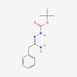 molecular formula C13H19N3O2 B1311554 tert-Butyl 2-(2-phenylethanimidoyl)hydrazinecarboxylate CAS No. 159016-22-5