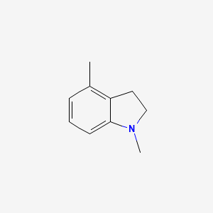 molecular formula C10H13N B13115578 1,4-Dimethylindoline 