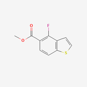 molecular formula C10H7FO2S B13115586 Methyl 4-fluoro-1-benzothiophene-5-carboxylate 