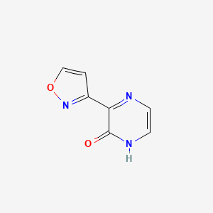 molecular formula C7H5N3O2 B13115635 3-(Isoxazol-3-yl)pyrazin-2-ol 
