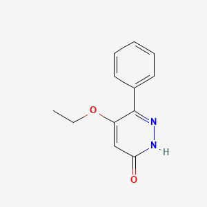 molecular formula C12H12N2O2 B13115672 5-Ethoxy-6-phenylpyridazin-3-ol 