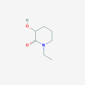molecular formula C7H13NO2 B13115709 1-Ethyl-3-hydroxypiperidin-2-one 