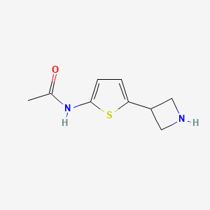 molecular formula C9H12N2OS B13115759 N-(5-(Azetidin-3-yl)thiophen-2-yl)acetamide 