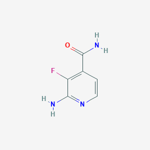 molecular formula C6H6FN3O B13115798 2-Amino-3-fluoroisonicotinamide 