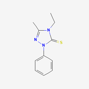 molecular formula C11H13N3S B13115930 4-Ethyl-3-methyl-1-phenyl-1H-1,2,4-triazole-5(4H)-thione 