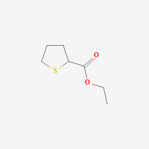 molecular formula C7H12O2S B13115958 Ethyl tetrahydrothiophene-2-carboxylate CAS No. 18342-42-2