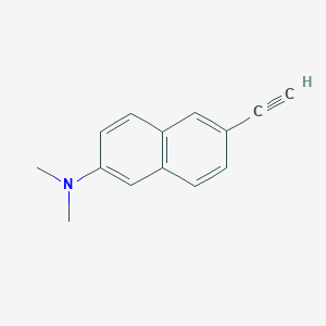molecular formula C14H13N B13116007 6-Ethynyl-N,N-dimethylnaphthalen-2-amine 