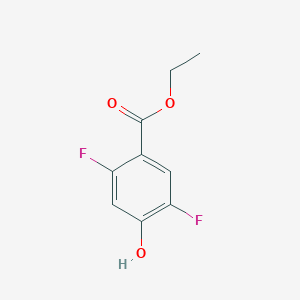 molecular formula C9H8F2O3 B13116017 Ethyl2,5-difluoro-4-hydroxybenzoate 