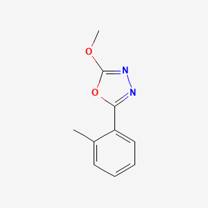 molecular formula C10H10N2O2 B13116032 2-Methoxy-5-(o-tolyl)-1,3,4-oxadiazole 