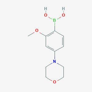 molecular formula C11H16BNO4 B13116093 (2-Methoxy-4-morpholinophenyl)boronic acid 