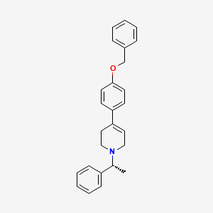 molecular formula C26H27NO B1311612 (R)-4-(4-(Benzyloxy)phenyl)-1-(1-phenylethyl)-1,2,3,6-tetrahydropyridine CAS No. 257928-43-1