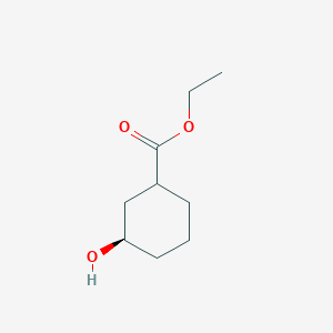 molecular formula C9H16O3 B13116221 (3R)-Ethyl 3-hydroxycyclohexane-1-carboxylate 