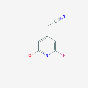 molecular formula C8H7FN2O B13116225 2-(2-Fluoro-6-methoxypyridin-4-yl)acetonitrile CAS No. 1227573-93-4