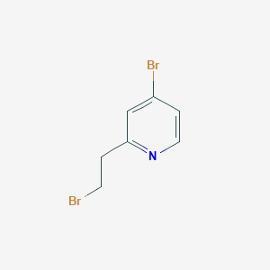 molecular formula C7H7Br2N B13116241 4-Bromo-2-(2-bromoethyl)pyridine 