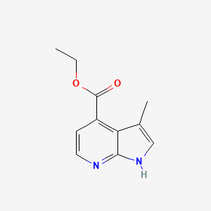 molecular formula C11H12N2O2 B13116318 Ethyl3-methyl-1H-pyrrolo[2,3-b]pyridine-4-carboxylate 