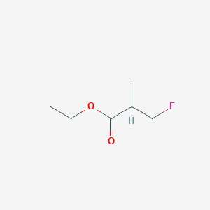 molecular formula C6H11FO2 B13116322 Ethyl3-fluoro-2-methylpropanoate 