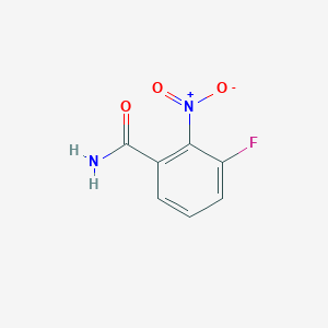 molecular formula C7H5FN2O3 B13116344 3-Fluoro-2-nitrobenzamide 