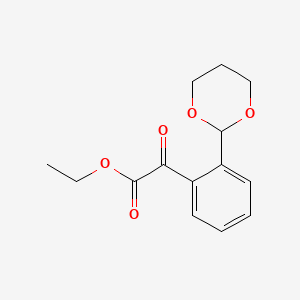 molecular formula C14H16O5 B1311651 Ethyl 2-(1,3-dioxan-2-YL)benzoylformate CAS No. 208196-15-0