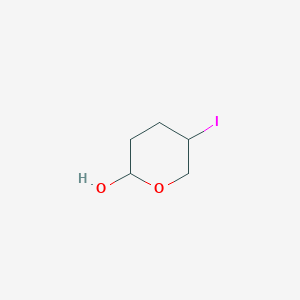 molecular formula C5H9IO2 B13116535 5-Iodooxan-2-ol CAS No. 645413-13-4