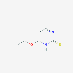 molecular formula C6H8N2OS B13116664 4-Ethoxypyrimidine-2-thiol CAS No. 72565-78-7