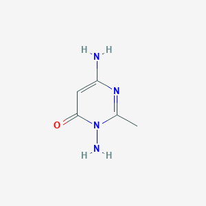 molecular formula C5H8N4O B13116731 3,6-Diamino-2-methylpyrimidin-4(3H)-one 