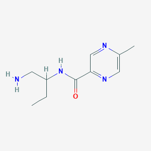 molecular formula C10H16N4O B13116770 N-(1-Amino-2-butanyl)-5-methyl-2-pyrazinecarboxamide 