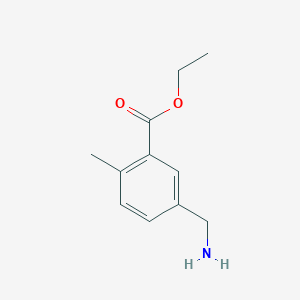 molecular formula C11H15NO2 B13116788 Ethyl5-(aminomethyl)-2-methylbenzoate 