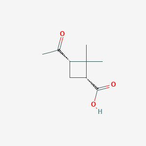 molecular formula C9H14O3 B1311679 (1r,3s)-3-Acetyl-2,2-dimethylcyclobutane-1-carboxylic acid CAS No. 22571-78-4