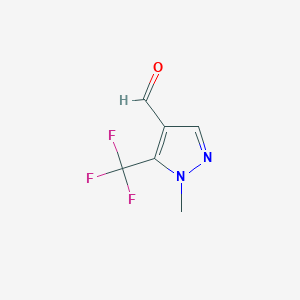 molecular formula C6H5F3N2O B1311681 1-methyl-5-(trifluoromethyl)-1H-pyrazole-4-carbaldehyde CAS No. 497833-04-2
