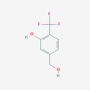 molecular formula C8H7F3O2 B13116845 3-Hydroxy-4-(trifluoromethyl)benzyl alcohol 