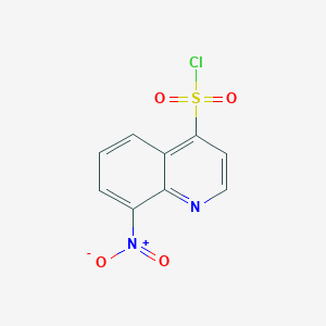molecular formula C9H5ClN2O4S B13116867 8-Nitroquinoline-4-sulfonylchloride 