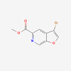 molecular formula C9H6BrNO3 B13116936 Methyl 3-bromofuro[2,3-c]pyridine-5-carboxylate 