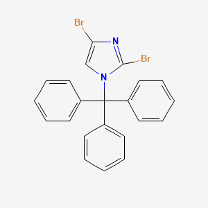 molecular formula C22H16Br2N2 B1311697 2,4-二溴-1-三苄基-1H-咪唑 CAS No. 871269-06-6